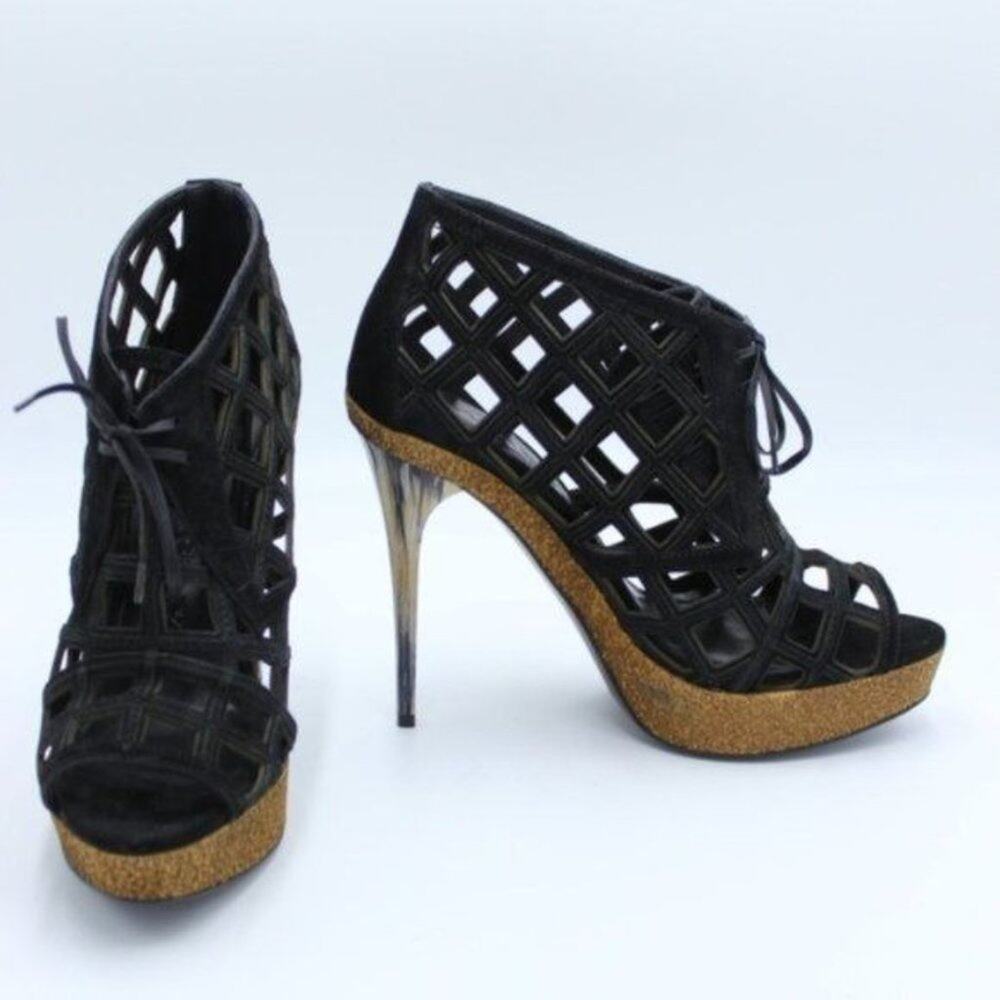 Burberry Prorsum Peep Toe Cage Booties Sz 10 NWOT - Picture 7 of 7